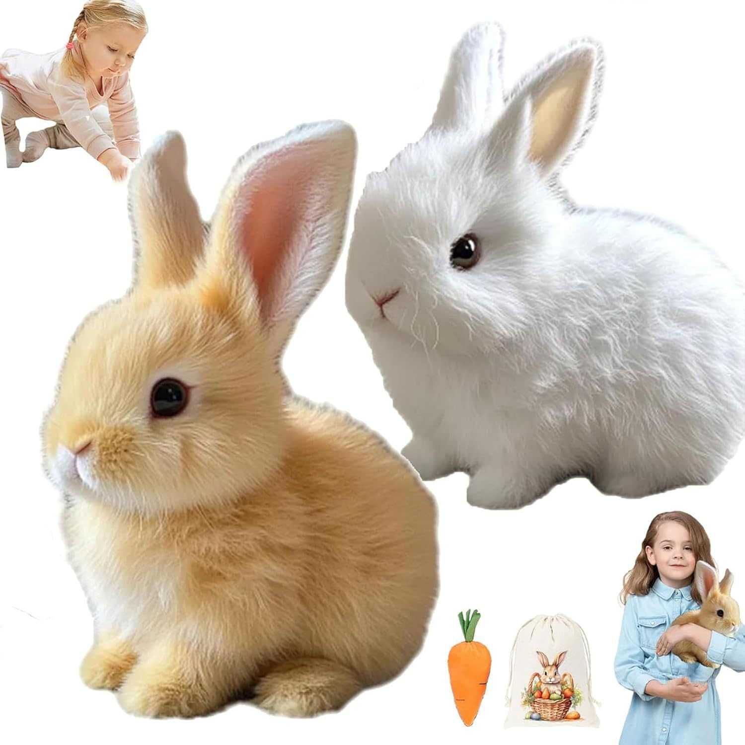 My Realistic Bunny Toy – Soft & Lifelike Plush Rabbit for Kids