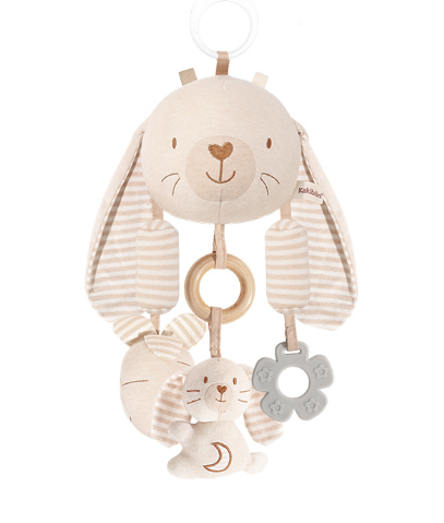 Organic Cotton Wind Chime Toy – Car & Crib Hanging with Teether (0–3 Years)