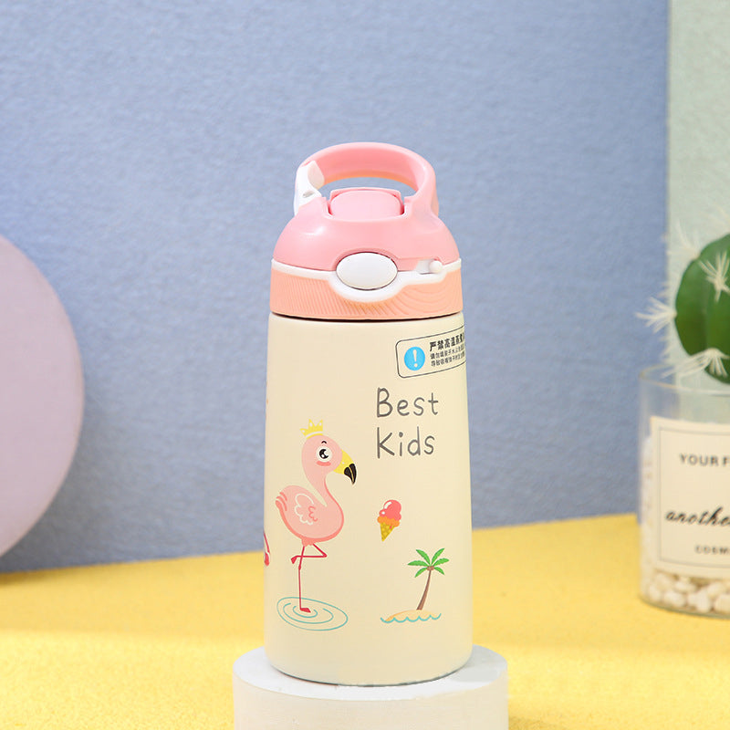 Cute Water Bottle – 316 Stainless Steel Kids Cup with Bounce Lid