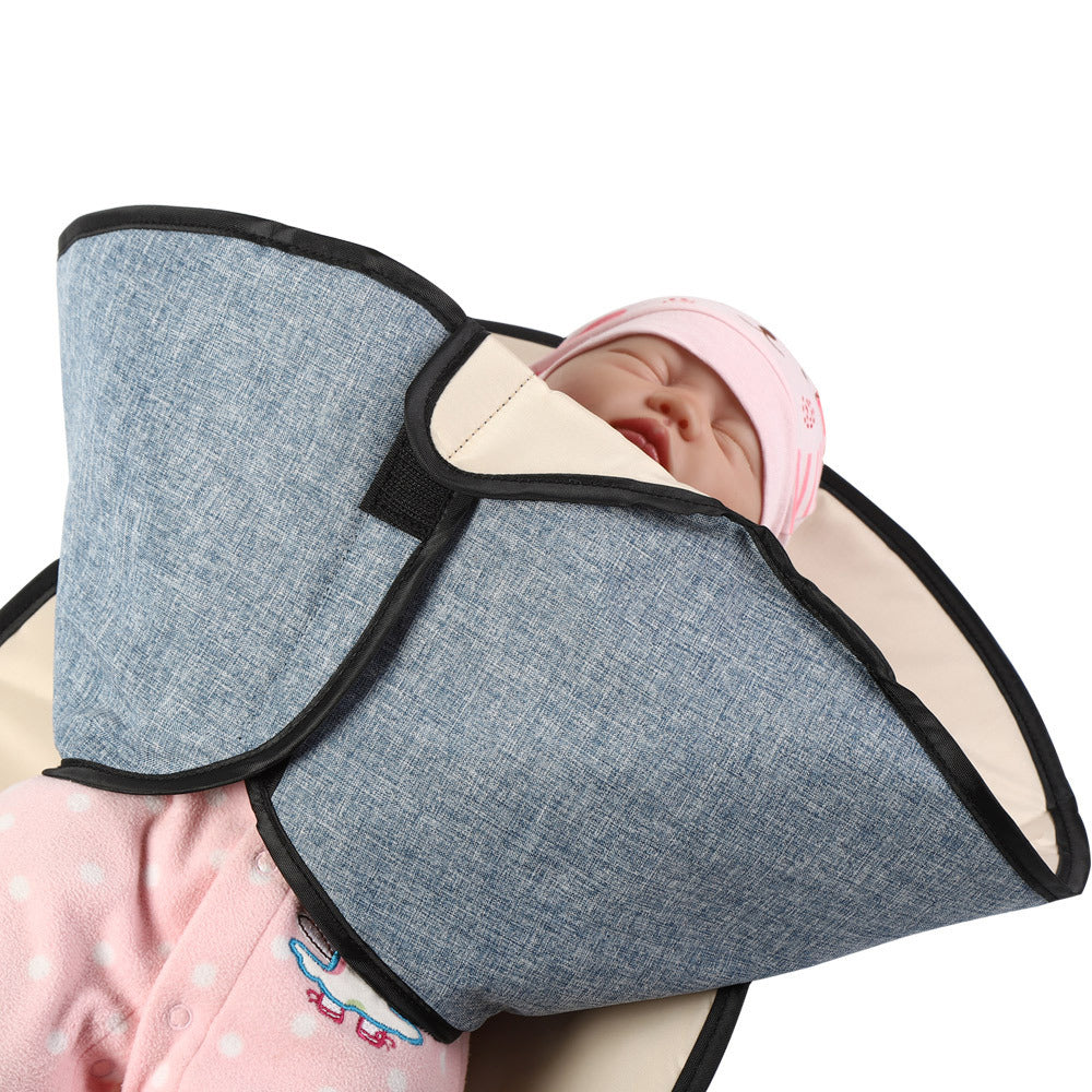 2-in-1 Portable Baby Changing Mat – Waterproof Diaper Pad with Storage Pocket
