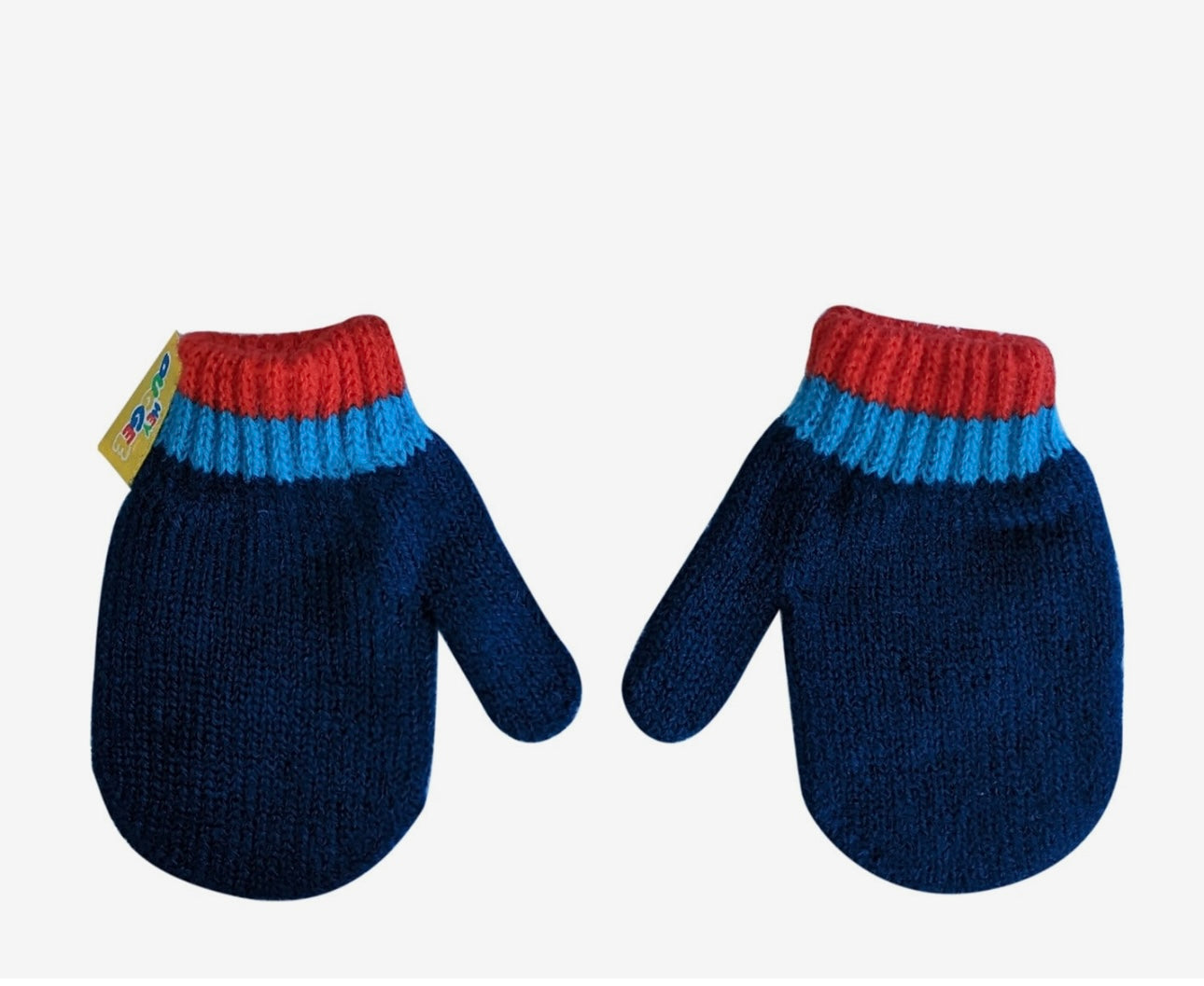 Navy Striped Hey Duggee Hat and Mittens Set
