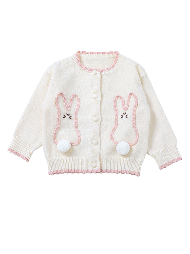 Baby Jacquard Knit Cardigan with Faux Pocket – Soft & Stylish