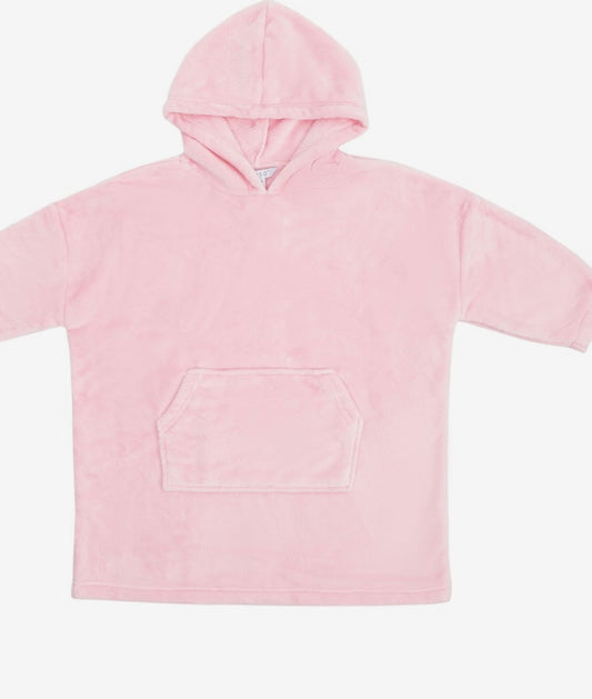 Snuggle Soft Pink Hoodie Blanket