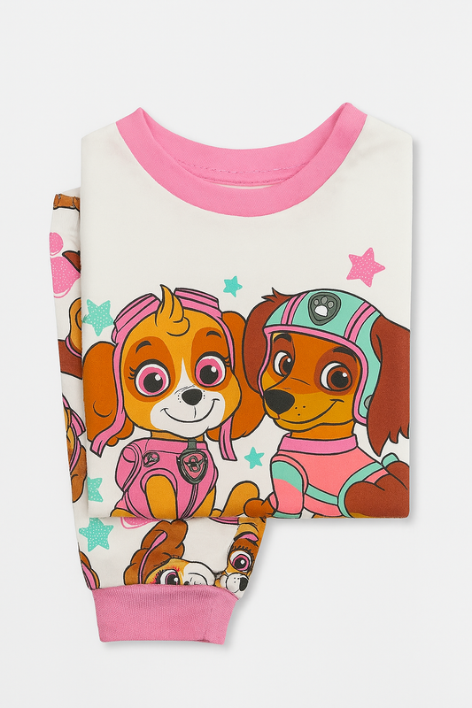 Paw Patrol Girls’ Pajama Set – “Believe In Yourself” Long Sleeve Top & Printed Pants