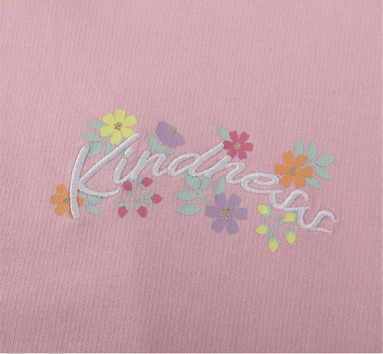 Kindness & Flowers Hoodie Set – Pink
