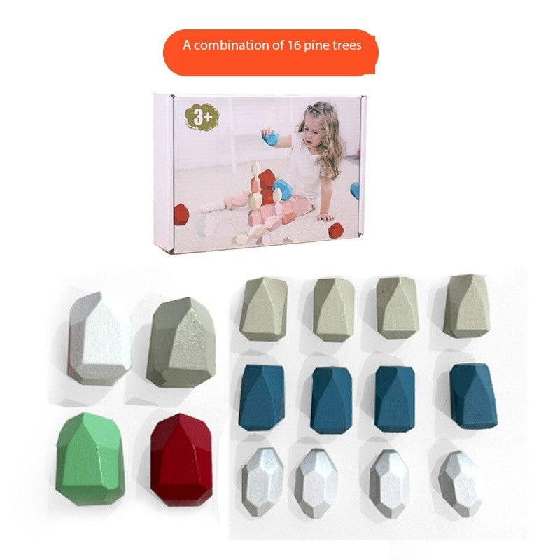 Montessori Stacking Stone Blocks – Colorful Balancing Puzzle Toy for Kids