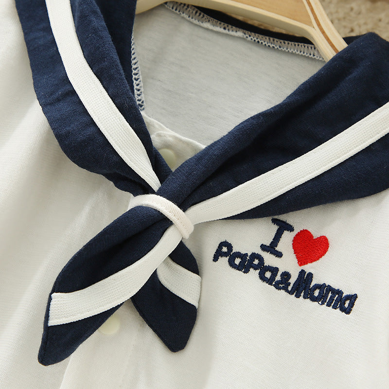 Navy Style Baby Onesie – Classic Newborn Sailor Outfit