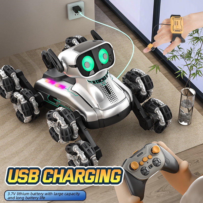Mechanical Dog Stunt Car – 2-in-1 Remote Control Robot & Vehicle Toy