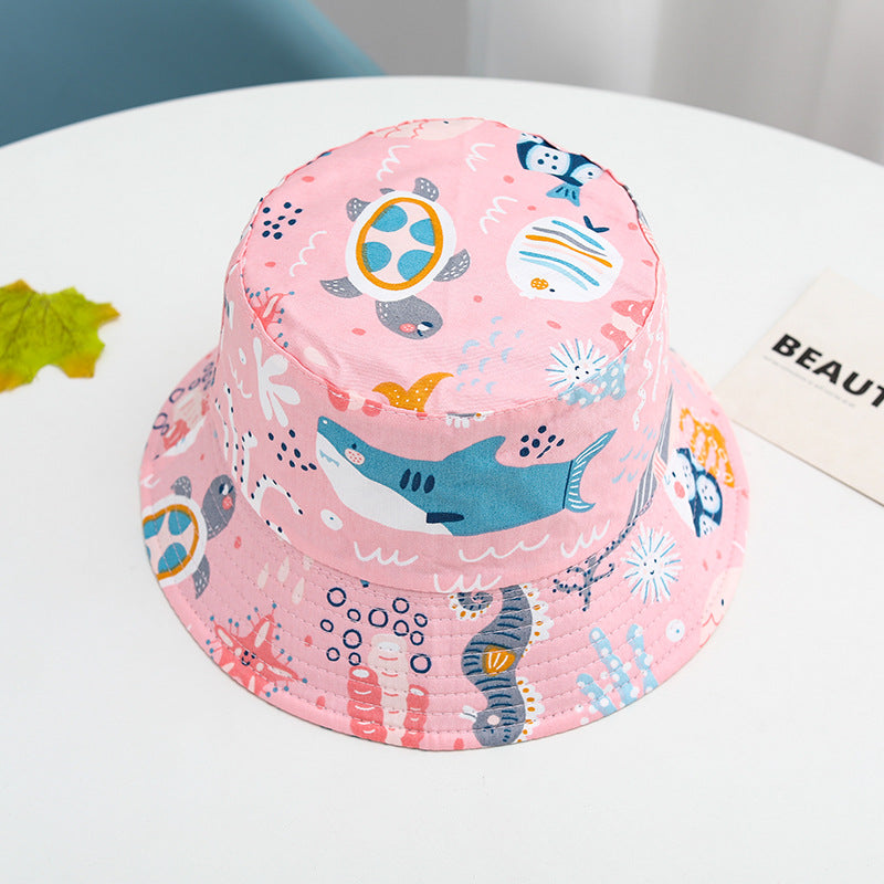 Summer Baby Sun Hat – Cartoon Bucket Hat for Boys & Girls (UV Protection)