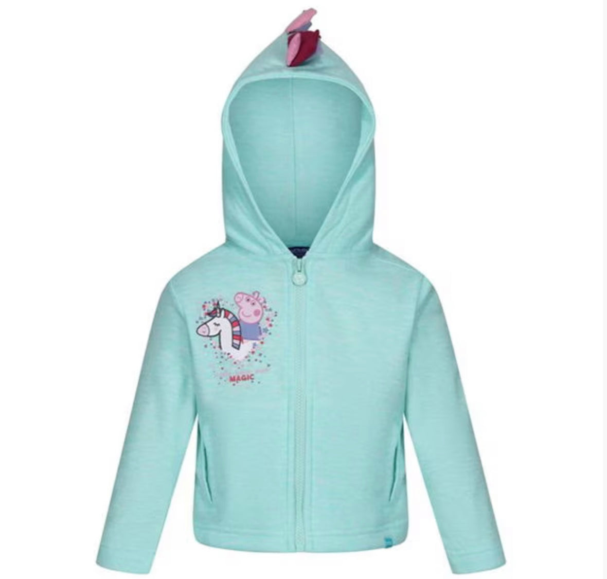 Peppa Pig Unicorn Zip-Up Hoodie – Mint Green