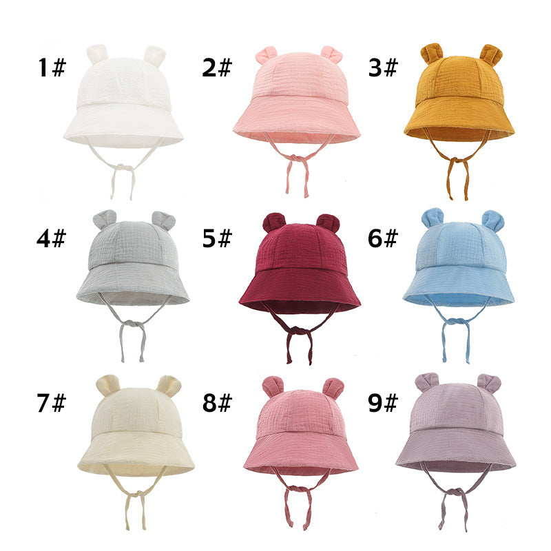 Muslin Baby Sun Hat – Lightweight Summer Bucket Cap