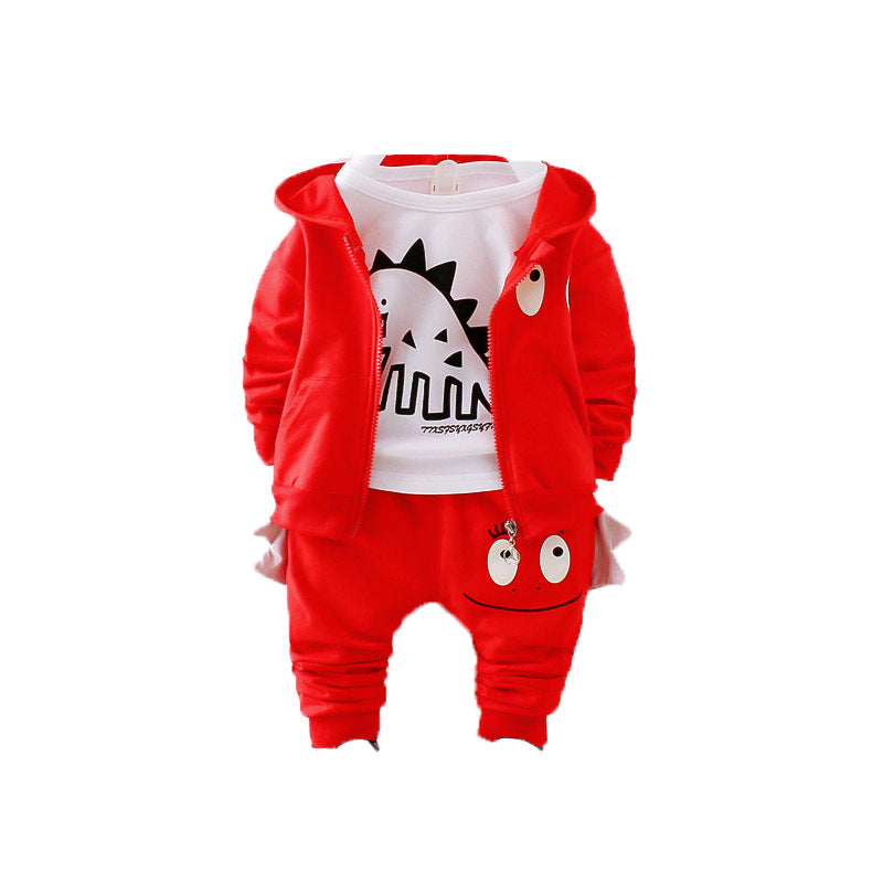 Cotton Boys’ Outfit – Long Sleeve Set for Spring & Autumn