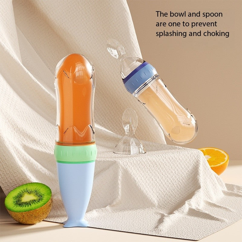Squeeze Silicone Feeding Spoon – Rice Paste Dispenser