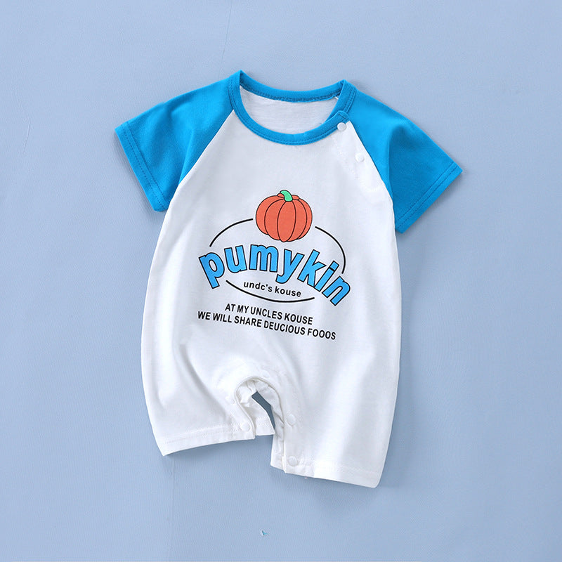 Summer Short Sleeve Baby Onesie – Breathable Combed Cotton Romper for Newborn Boys & Girls