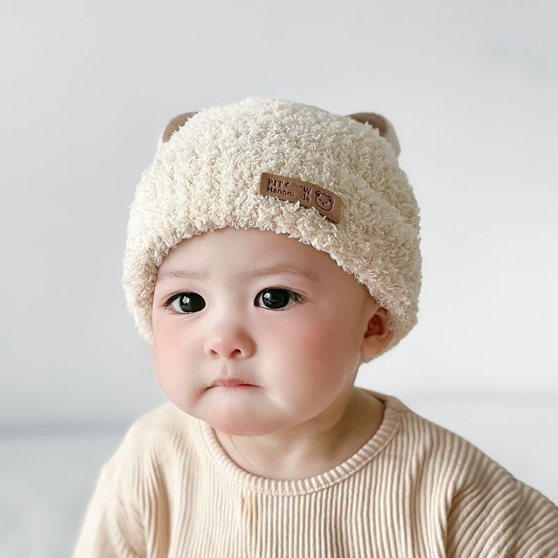 Bear Knit Winter Hat – Warm Windproof Beanie with Neck & Ear Protection