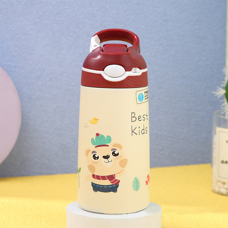 Cute Water Bottle – 316 Stainless Steel Kids Cup with Bounce Lid