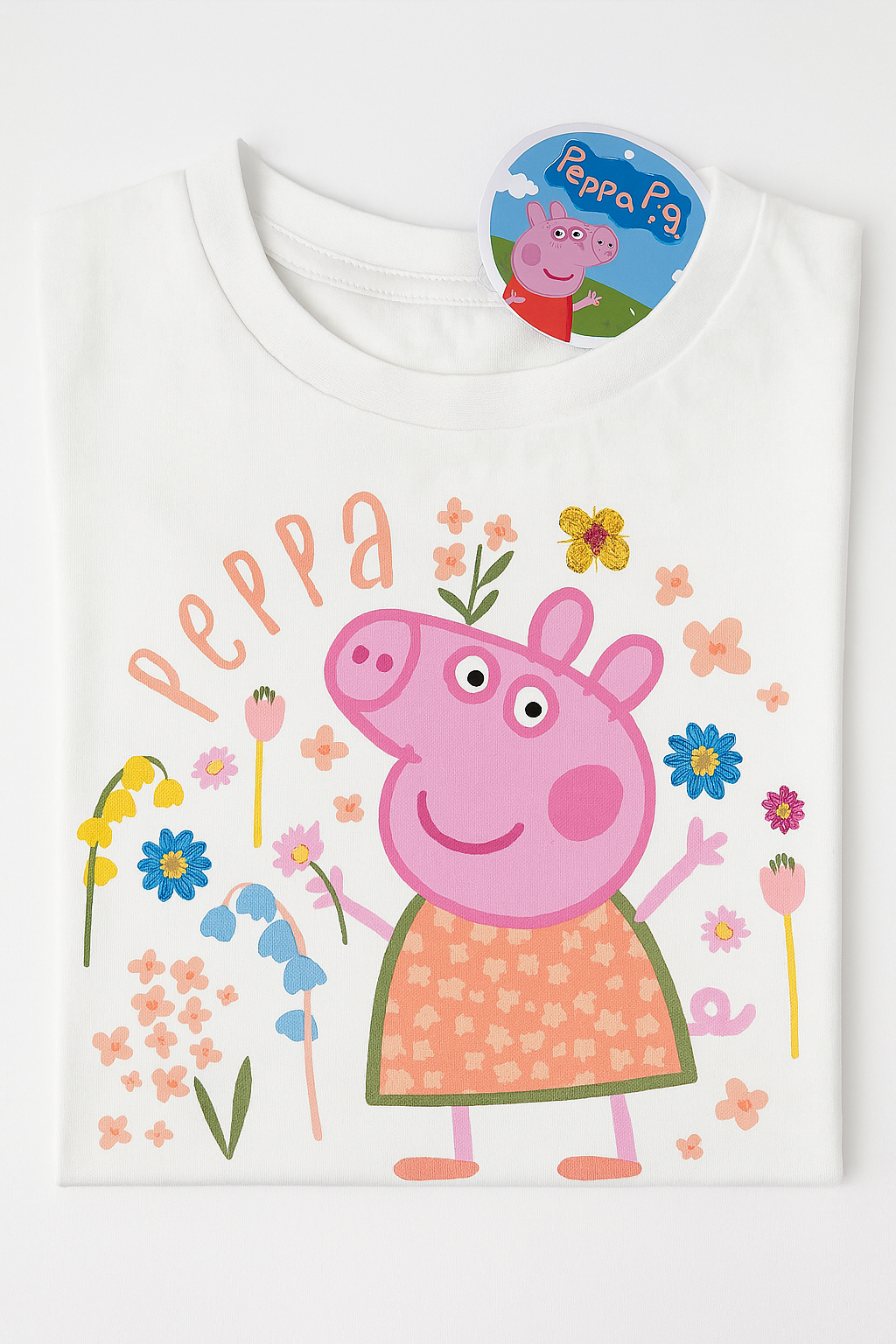 Peppa Pig Girls’ T-Shirt and Leggings Set – Floral Print
