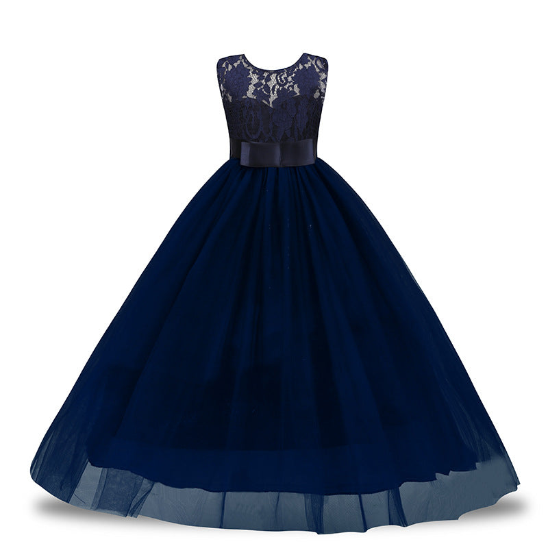 Elegant Girls’ Lace Wedding Dress – Formal Pettiskirt Gown for Special Occasions