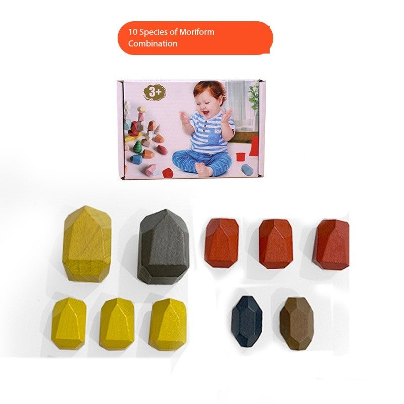 Montessori Stacking Stone Blocks – Colorful Balancing Puzzle Toy for Kids