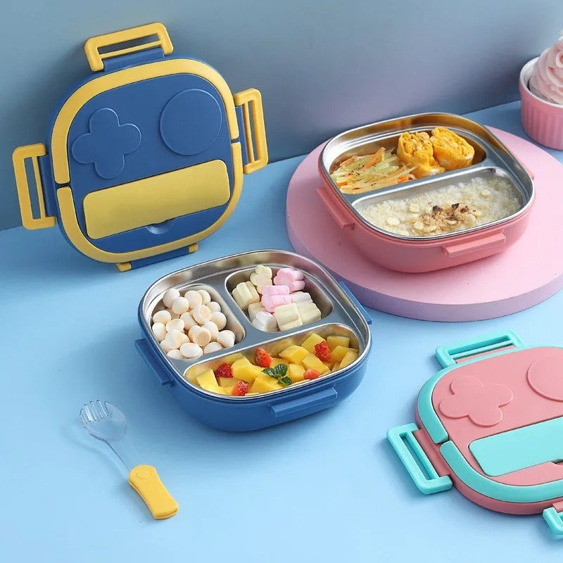Portable Stainless Steel Bento Lunch Box – For Kids, Students & Outdoor Adventures