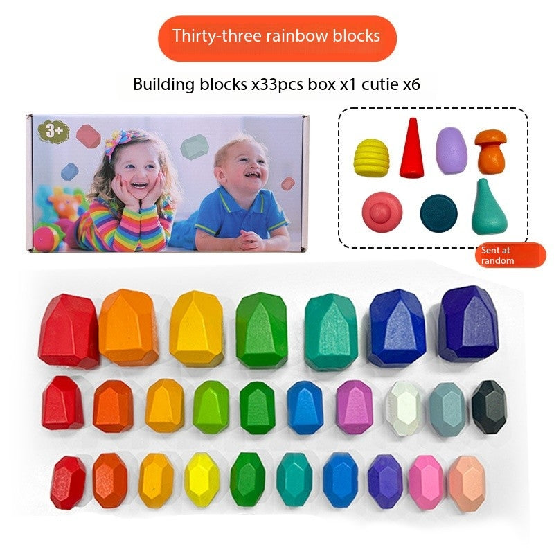 Montessori Stacking Stone Blocks – Colorful Balancing Puzzle Toy for Kids