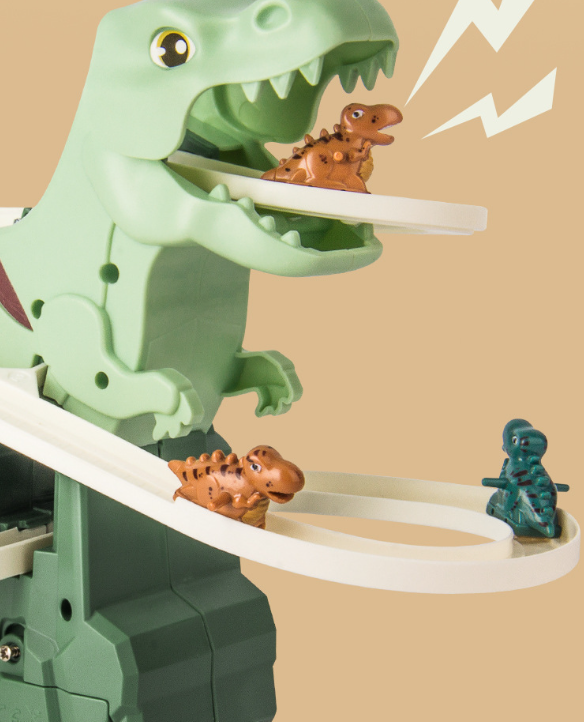 Dinosaur Slide Track Toy – Electric Puzzle Car Adventure for Kids (Birthday Gift Idea)
