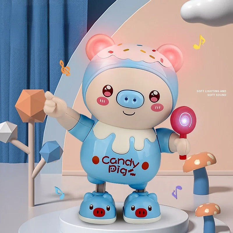 Dancing Pig Electronic Toy – Light-Up Cartoon Pet with Music for Kids
