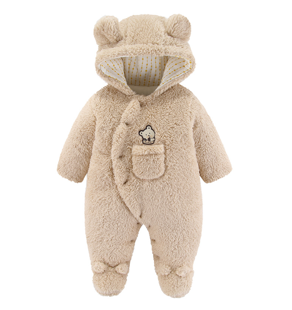 Winter Cotton Baby Jumpsuit – Warm Outdoor Romper Set for Newborns & Toddlers