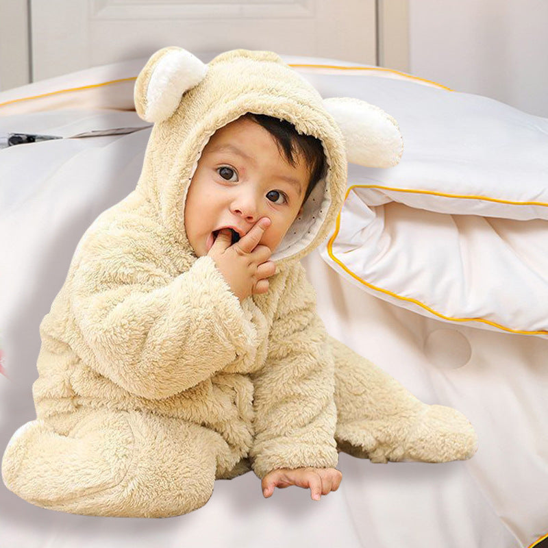 Winter Fleece Baby Romper – Warm Animal Costume Jumpsuit (Newborn to Toddler)