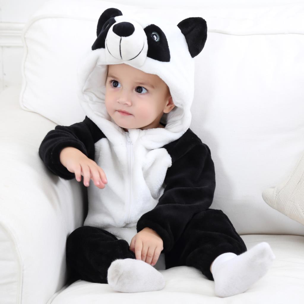 Stitch-Inspired Baby Onesie – Hooded Winter Cartoon Pajamas