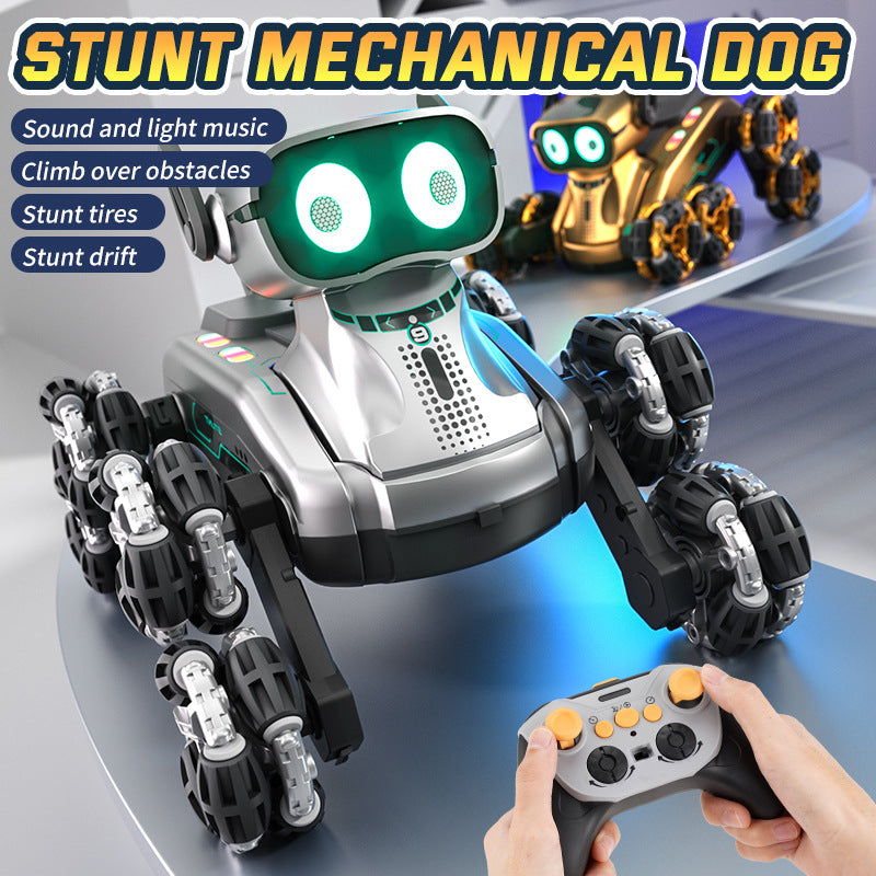 Mechanical Dog Stunt Car – 2-in-1 Remote Control Robot & Vehicle Toy