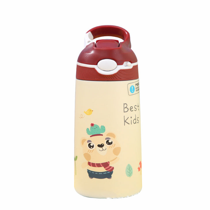 Cute Water Bottle – 316 Stainless Steel Kids Cup with Bounce Lid