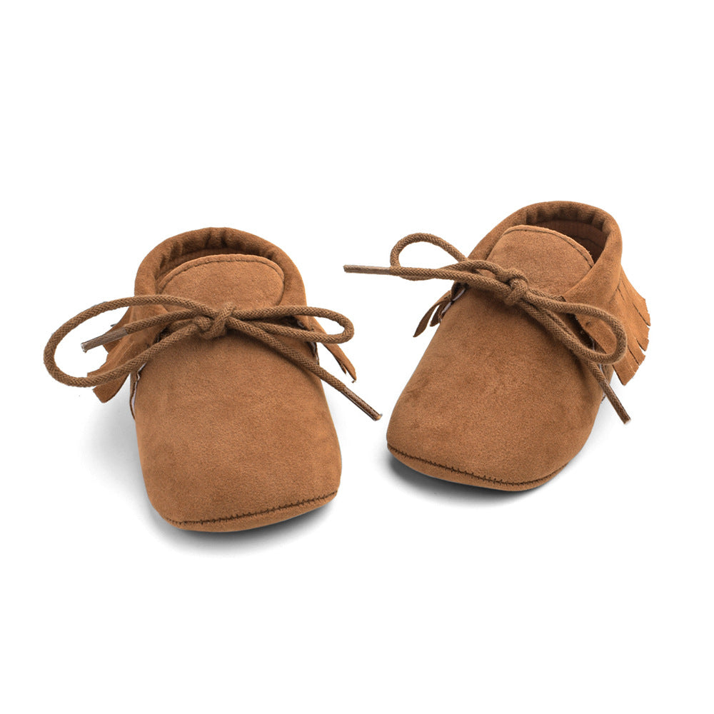 Soft Sole Baby Shoes – Multi-Color with Frosted Texture