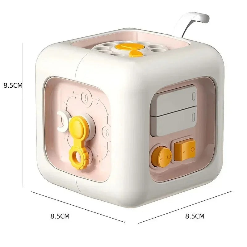 Montessori 6-in-1 Baby Skills Cube – Sensory Drawer Toy & Busy Board for Toddlers