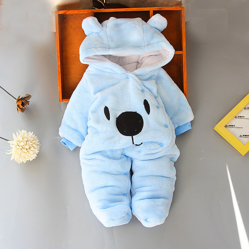 Cozy Baby Jumpsuit – Thick Autumn & Winter Romper for Boys and Girls