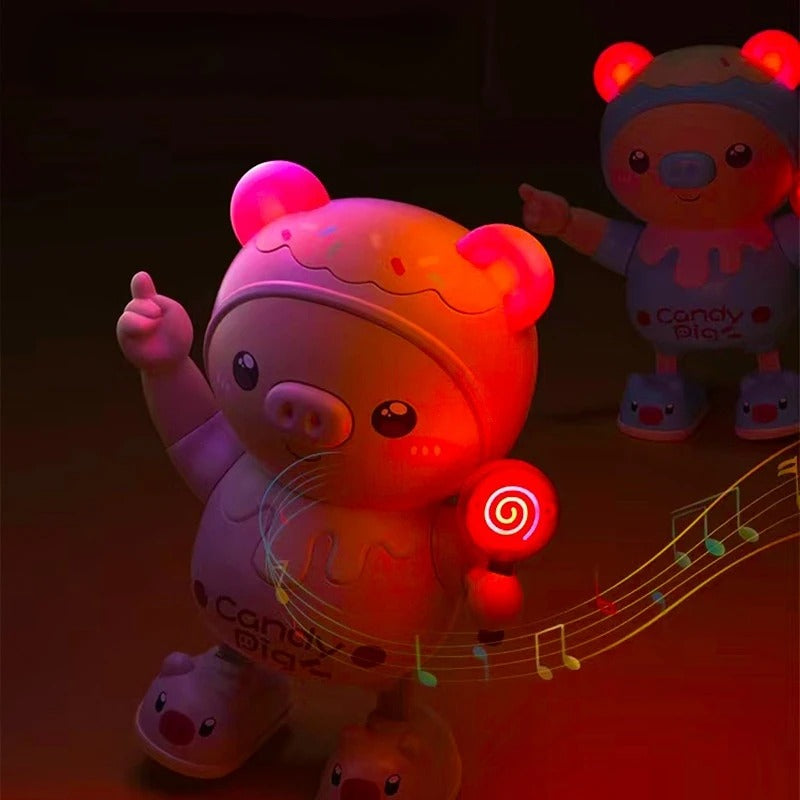Dancing Pig Electronic Toy – Light-Up Cartoon Pet with Music for Kids
