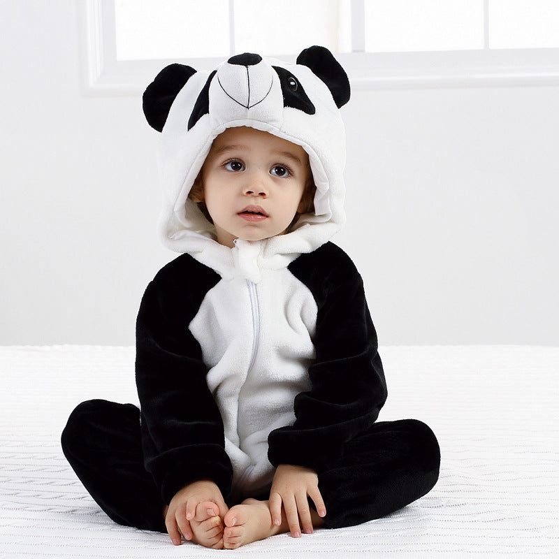 Flannel dinosaur baby onesie cross border baby animal costume