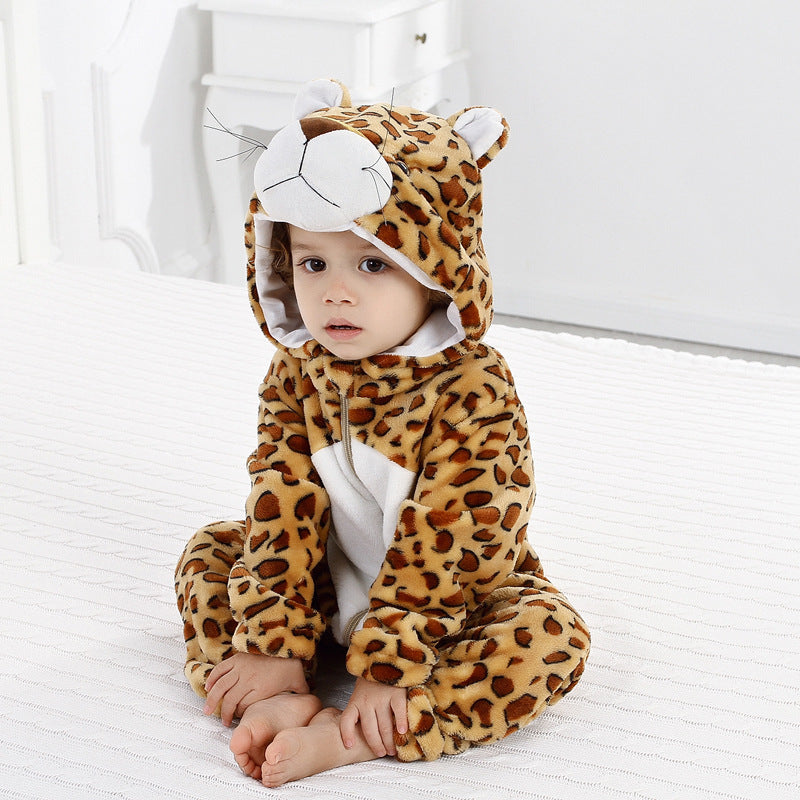Flannel dinosaur baby onesie cross border baby animal costume