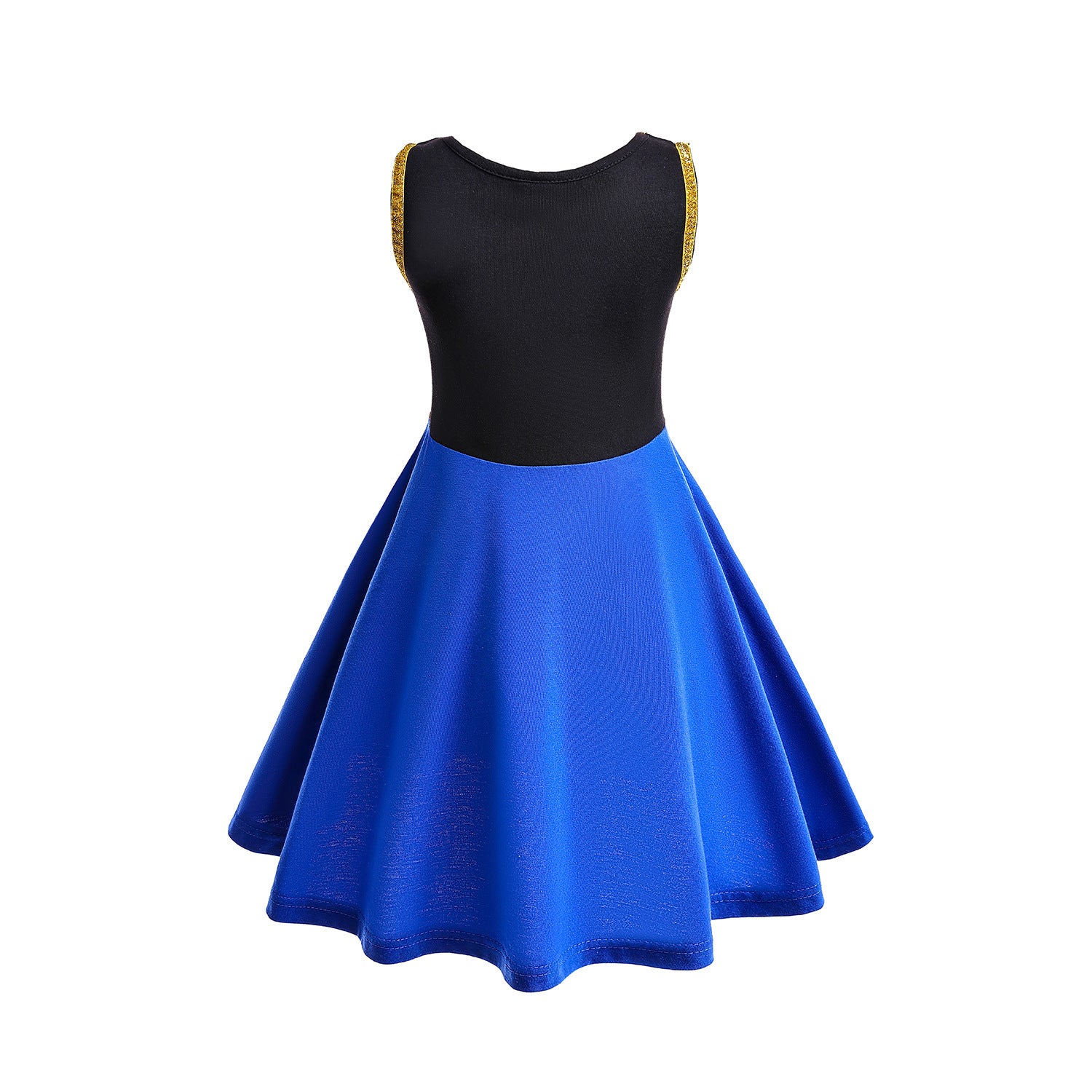 Princess-Inspired Anna Dress – Sleeveless Blue A-Line Fantasy Costume