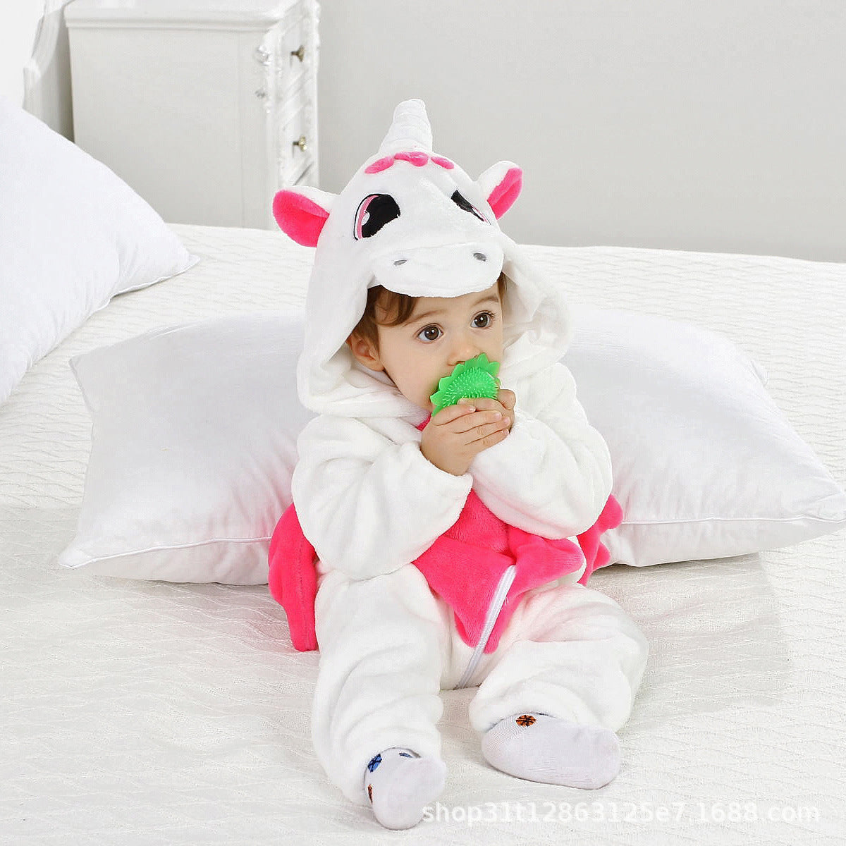 Flannel dinosaur baby onesie cross border baby animal costume