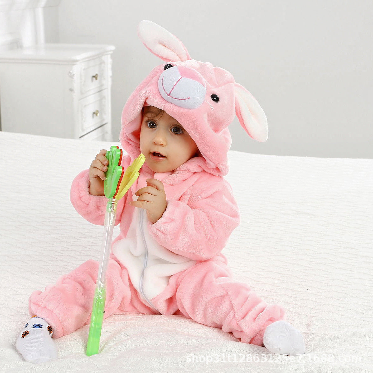 Flannel dinosaur baby onesie cross border baby animal costume