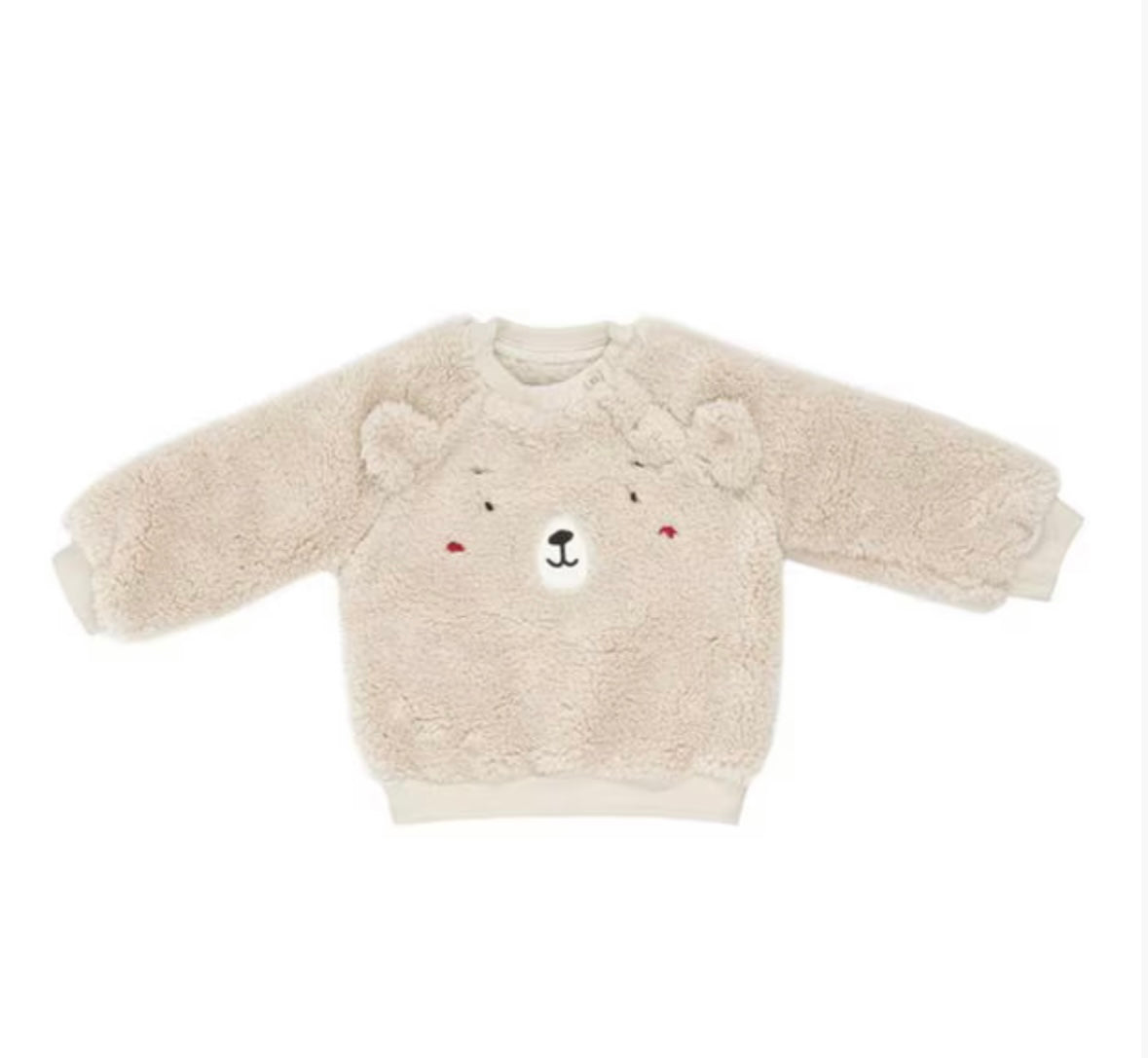 Bear & Berries 2-Piece Set – Cream & Burgundy