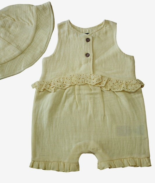 Lemon Ruffle Romper Set