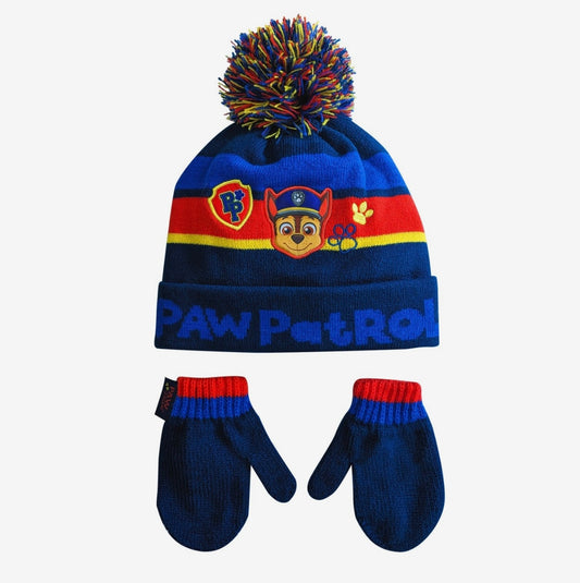 Paw Patrol Winter Hat & Mittens Set – Chase