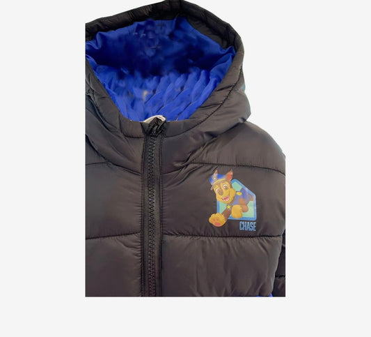 Paw Patrol Puffer Jacket – Chase Design (Black & Blue)