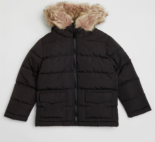 Black Winter Puffer Coat
