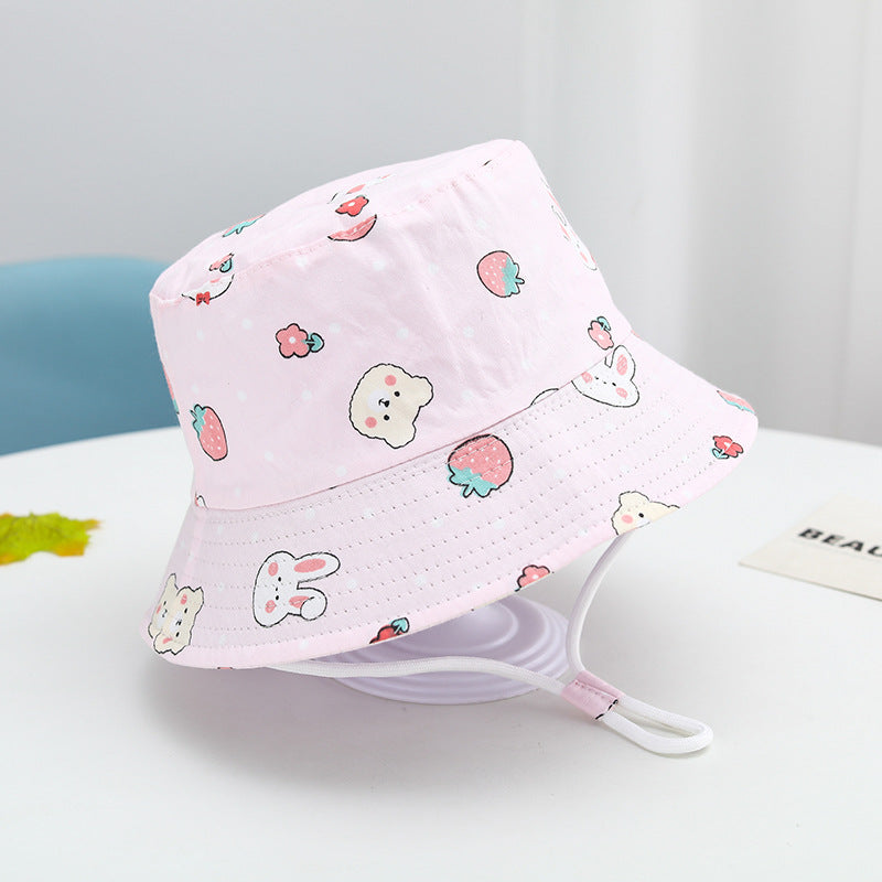Summer Baby Sun Hat – Cartoon Bucket Hat for Boys & Girls (UV Protection)