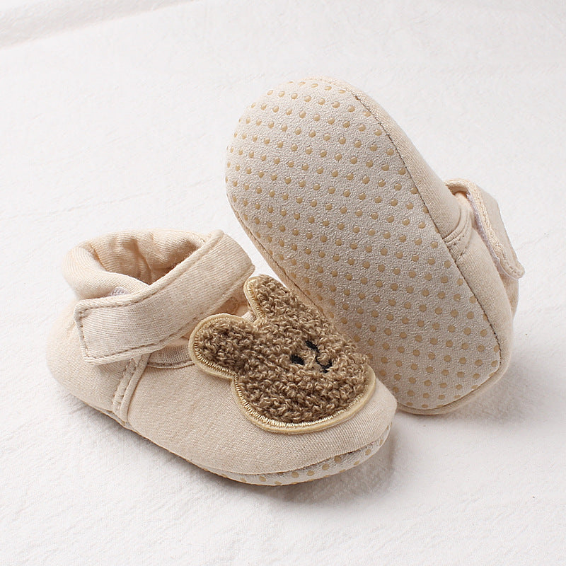 Cartoon Baby Walking Shoes – Soft Cotton, Anti-Slip, Spring & Summer Sandals (0–1 Year)
