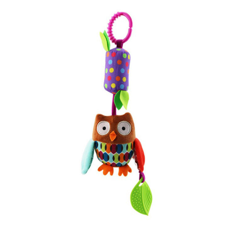 Baby Wind Chime Plush Toy – Hanging Animal Pendant for Crib, Car & Stroller
