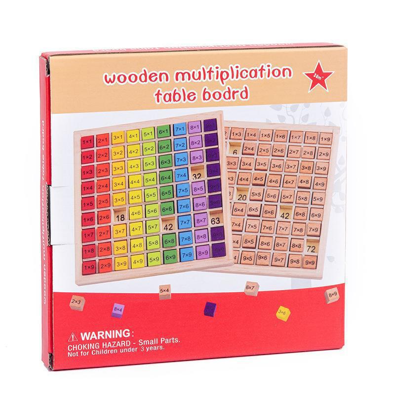 Wooden Multiplication Puzzle Board – Early Math Learning Toy